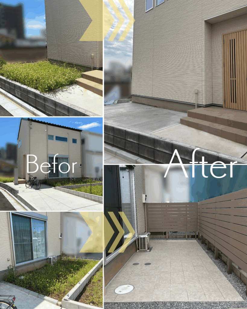 シンプル&オシャレなメンテナンスフリーの新築外構