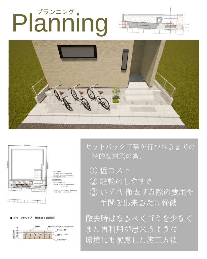 「今」を大切に「未来」に優しい!セットバック工事までの簡易舗装
