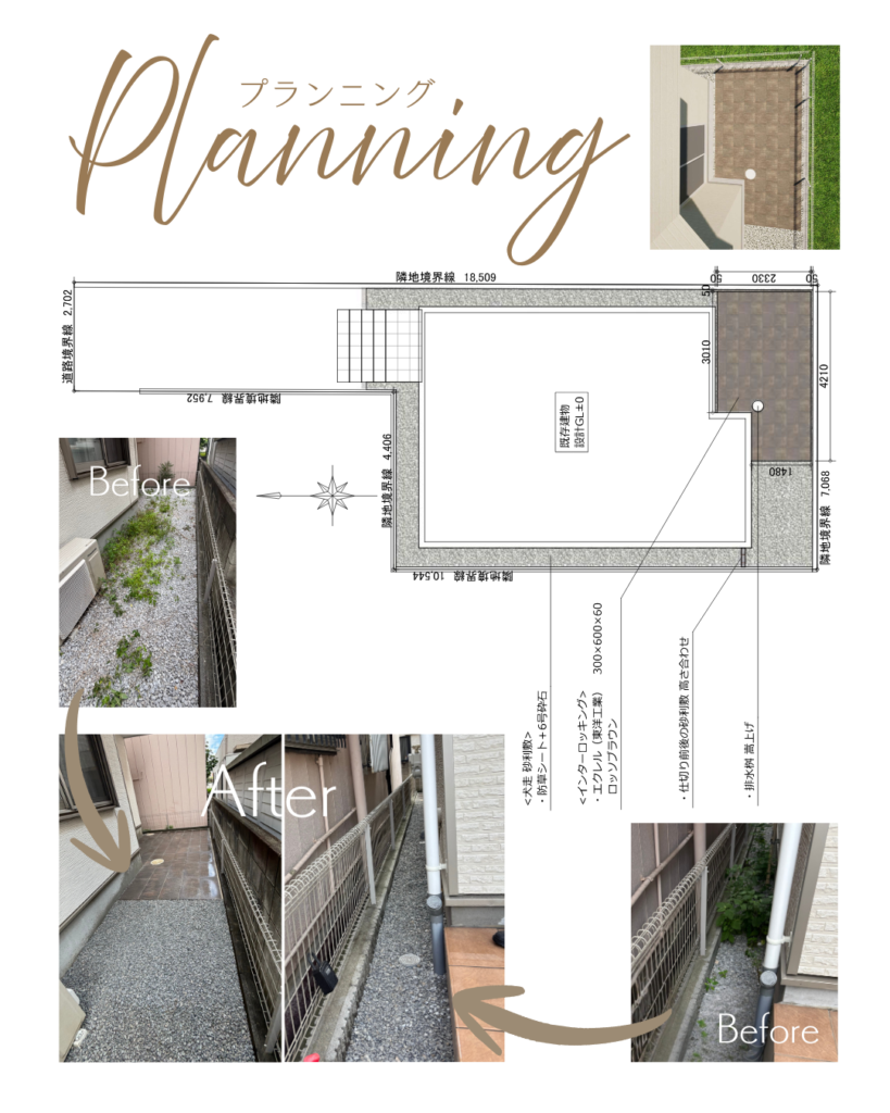 「スペースが活きる」 快適なメンテナンスフリーの 外構リノベーション