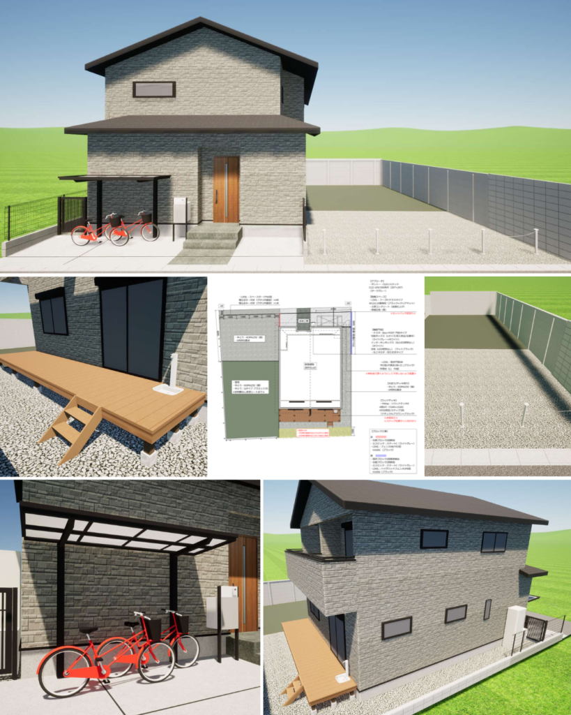 可変性のある広い敷地。将来の選択肢を残す賢い新築外構　